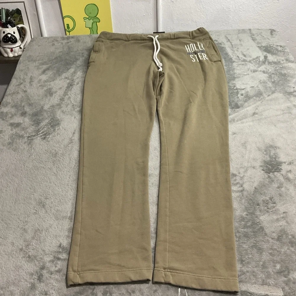 VTG Y2K Hollister Surf Club Sweatpants Mens S Fleece Elastic Waist Grunge Retro